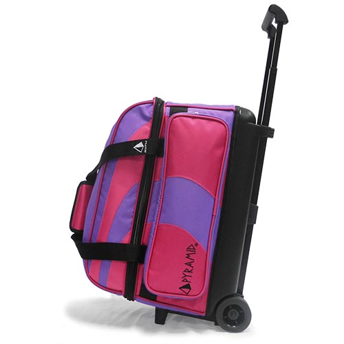 Pyramid Path Triple Tote Roller Plus Black/Hot Pink-Bowling Bags